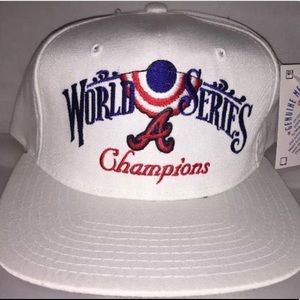 Vintage Atlanta Braves 1995 World Series Snapback hat cap rare 90s MLB Baseball